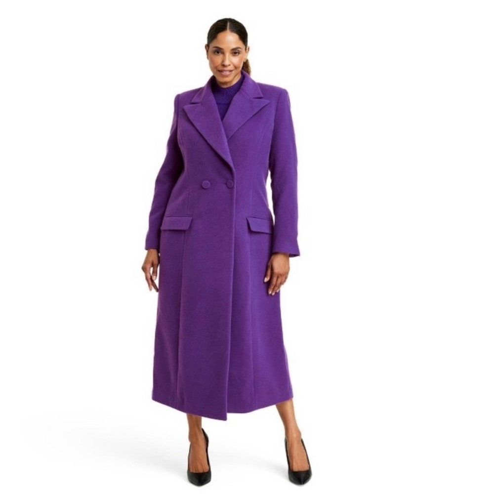 Women's Tailored Long Overcoat Coat - Sergio
Hudson × Target Purple M